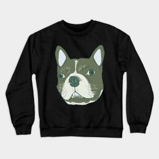 Funny Frenchie Illustration Crewneck Sweatshirt